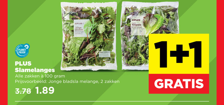 sla 1 2 100 jonge bladsla melange kropsla planet proof slamelanges zakken folder aanbieding bij Plus