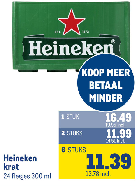 Heineken   krat bier folder aanbieding bij  Makro - details