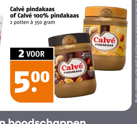 calve pindakaas 2 100 350 500 potten combinatie kassa berekend folder aanbieding bij Poiesz Calve pindakaas folder aanbieding bij Poiesz - details