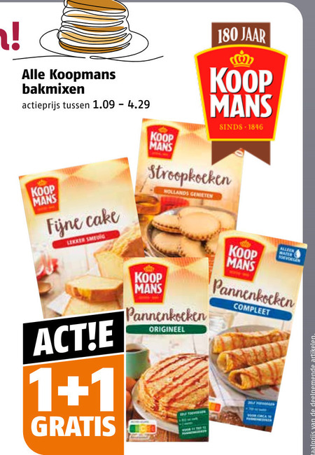 Koopmans   pannenkoek, pannenkoekenmix folder aanbieding bij  Poiesz - details