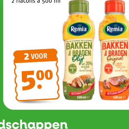 remia olie en vetten 2 3 20 500 ml bakken braden original 500ml folder aanbieding bij Poiesz Remia olie en vetten folder aanbieding bij Poiesz - details