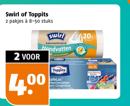Toppits   vershoudfolie, diepvrieszakjes folder aanbieding bij  Poiesz - details