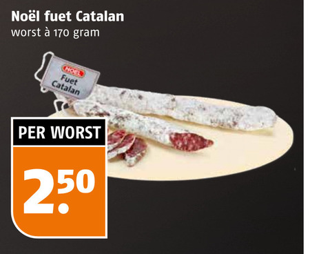 fuet 250 catalan worst noel folder aanbieding bij Poiesz