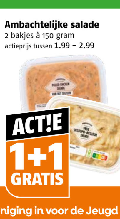 salade 1 2 150 ambachtelijke bakjes actieprijs chicken loop book jeugd folder aanbieding bij Poiesz