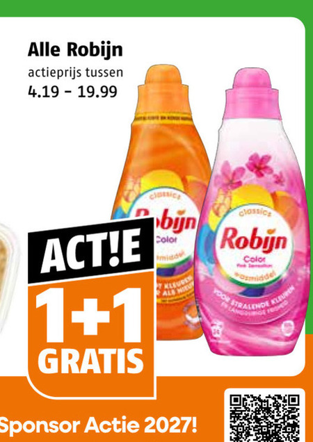 Robijn   wasmiddel, wasverzachter folder aanbieding bij  Poiesz - details