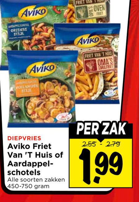 aviko patat 31 friet oven griekse stijl smulfriet diepvries huis aardappel schotels soorten zakken zak folder aanbieding bij Vomar Aviko patat folder aanbieding bij Vomar - details