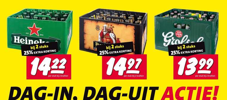 heineken grolsch hertog jan krat bier 2 25 stuks stuk kratten dag folder aanbieding bij Nettorama Grolsch krat bier folder aanbieding bij Nettorama - details