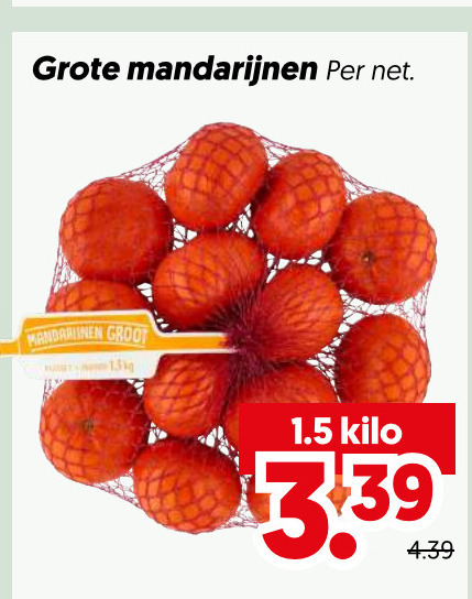 mandarijnen kilo folder aanbieding bij Dekamarkt