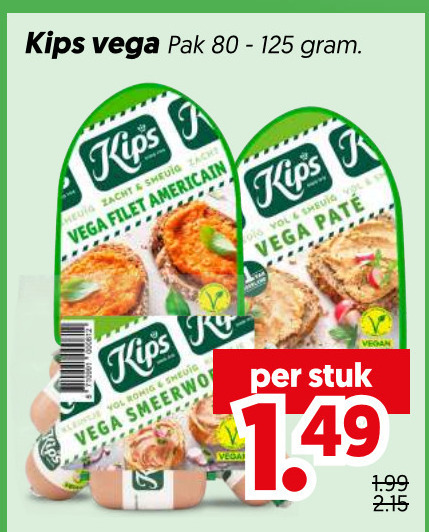 Kips   vegetarisch folder aanbieding bij  Dekamarkt - details