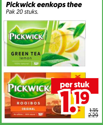Pickwick   thee folder aanbieding bij  Dekamarkt - details