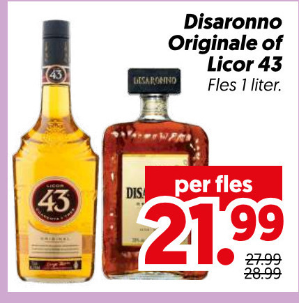 Licor 43   amaretto, likeur folder aanbieding bij  Dekamarkt - details