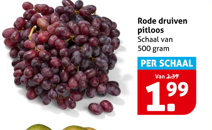 druiven 500 rode pitloos schaal folder aanbieding bij Hoogvliet