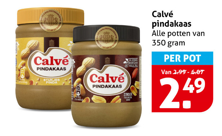 Calve   pindakaas folder aanbieding bij  Hoogvliet - details