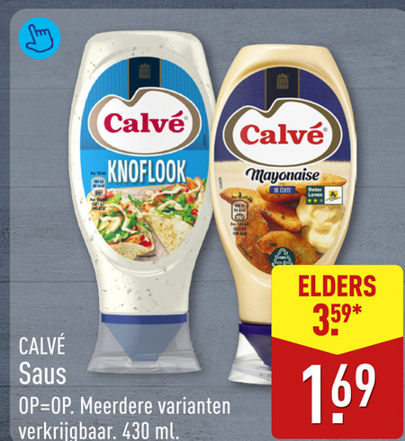 calve mayonaise snacksaus 15 44 100 430 knoflook saus meerdere ml beter leven elders folder aanbieding bij Aldi Calve snacksaus, mayonaise folder aanbieding bij Aldi - details