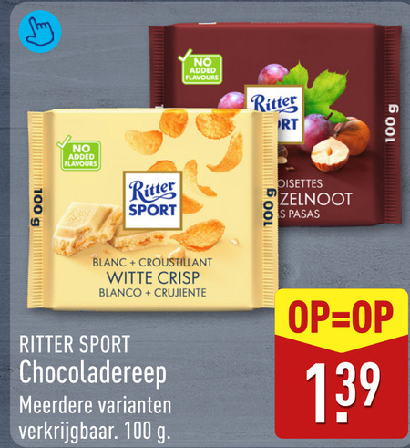 Ritter Sport   chocolade folder aanbieding bij  Aldi - details