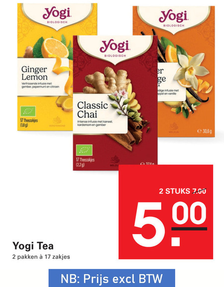 Yogi Tea   thee folder aanbieding bij  Sligro - details