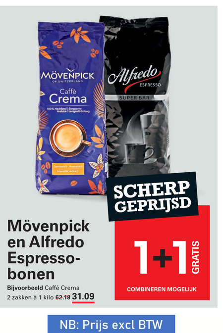 Alfredo   koffiebonen folder aanbieding bij  Sligro - details