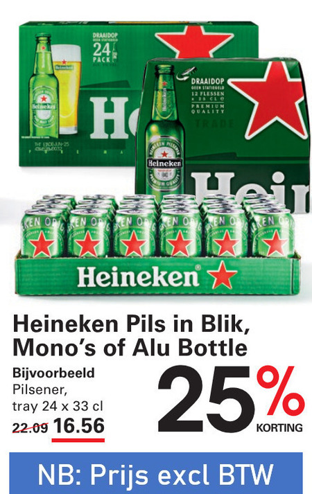 Heineken   blikje bier folder aanbieding bij  Sligro - details