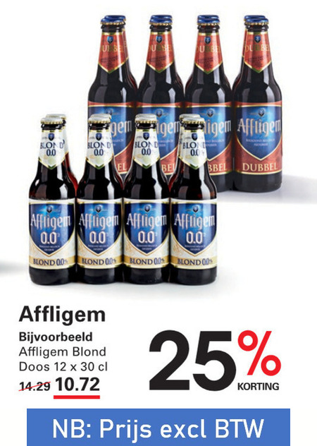 affligem speciaalbieren 12 25 30 blond 0.0 be dubbel 00 doos folder aanbieding bij Sligro Affligem speciaalbier folder aanbieding bij Sligro - details