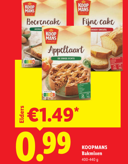 Koopmans   bakmix, cakemix folder aanbieding bij  Lidl - details