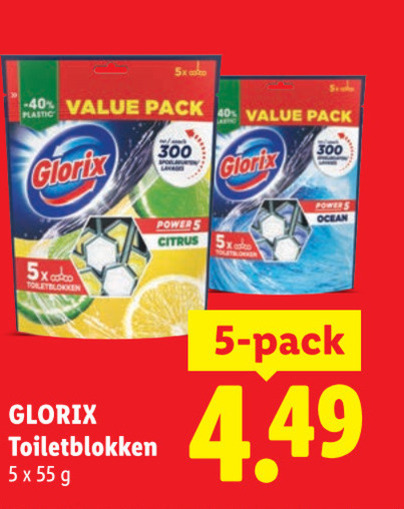 Glorix   toiletblok folder aanbieding bij  Lidl - details