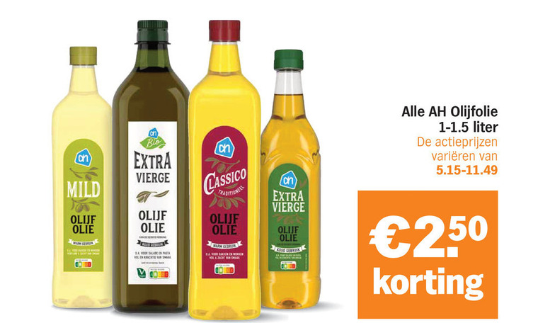Albert Heijn Huismerk   olijfolie folder aanbieding bij  Albert&nbsp;Heijn - details