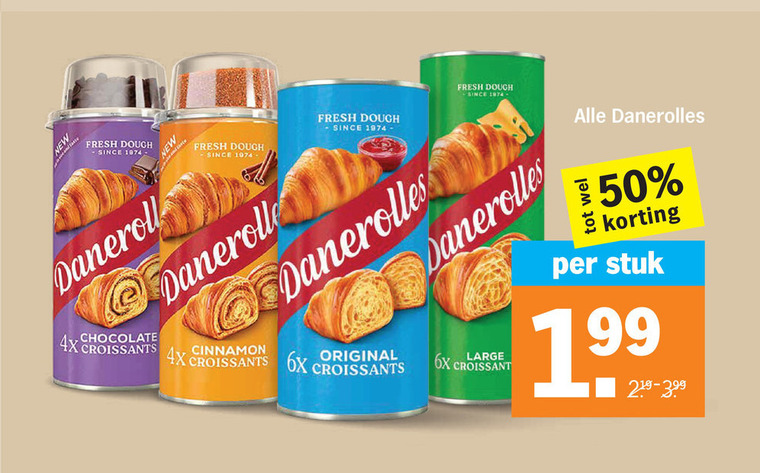 Danerolles   croissantdeeg folder aanbieding bij  Albert&nbsp;Heijn - details