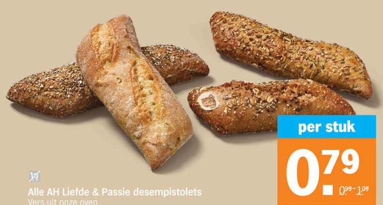 broodjes passie vers oven stuk folder aanbieding bij Albert Heijn