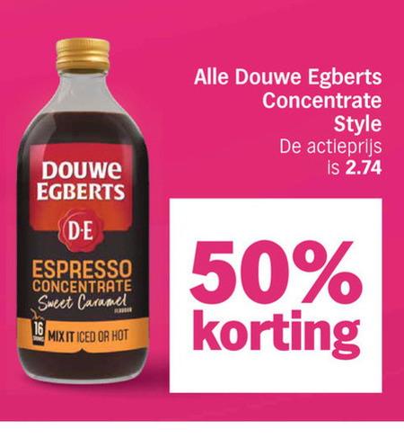Douwe Egberts   koffieconcentraat folder aanbieding bij  Albert&nbsp;Heijn - details