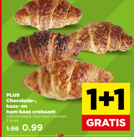 kaasbroodjes 1 2 chocolade kaas ham croissant stuks folder aanbieding bij Plus