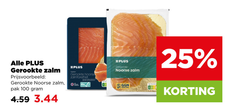 gerookte zalmfilet 25 100 zalm noorse pak zalmforelfilet folder aanbieding bij Plus
