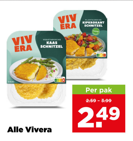 vivera vegetarisch plantaardige kipkrokant schnitzel vegetarische kaas pak folder aanbieding bij Plus Vivera vegetarisch folder aanbieding bij Plus - details
