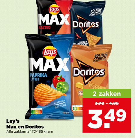 Doritos   chips folder aanbieding bij  Plus - details
