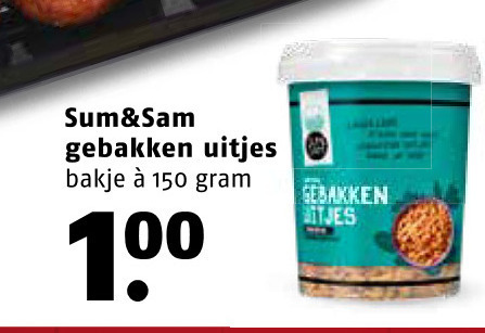 sum and sam gebakken uitjes 100 150 bakje folder aanbieding bij Poiesz Sum and Sam gebakken uitjes folder aanbieding bij Poiesz - details