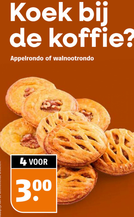 koeken 4 300 koek koffie appelrondo walnootrondo folder aanbieding bij Poiesz
