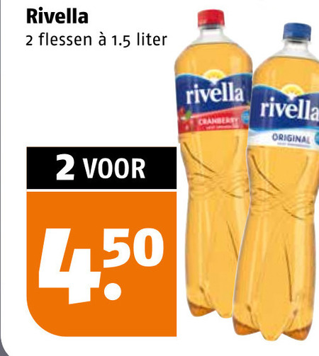 rivella frisdrank 2 flessen liter cranberry original folder aanbieding bij Poiesz Rivella frisdrank folder aanbieding bij Poiesz - details