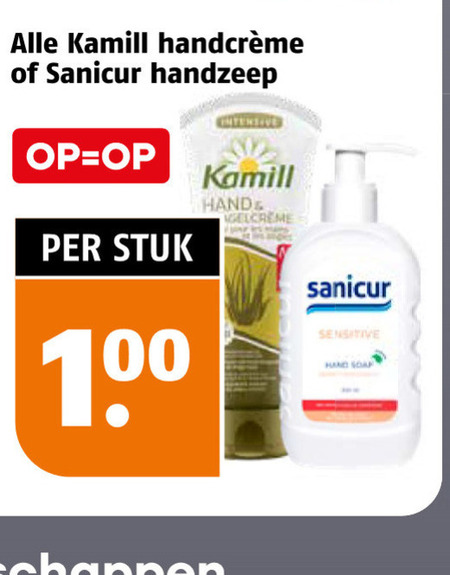 Kamill   handcreme, handzeep folder aanbieding bij  Poiesz - details