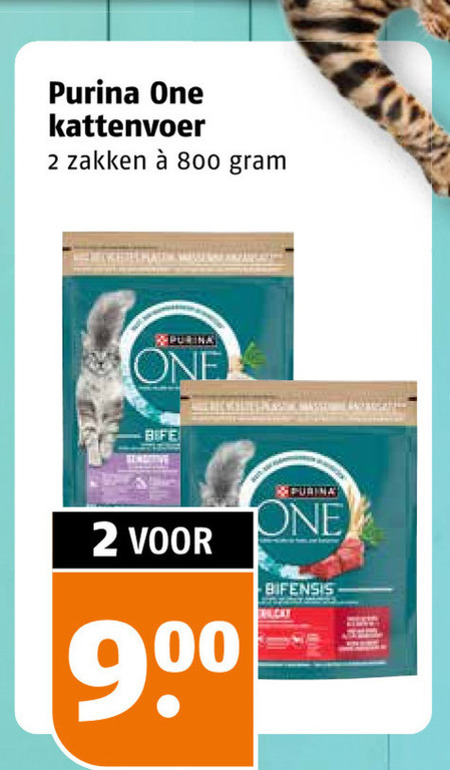 One   kattenvoer folder aanbieding bij  Poiesz - details
