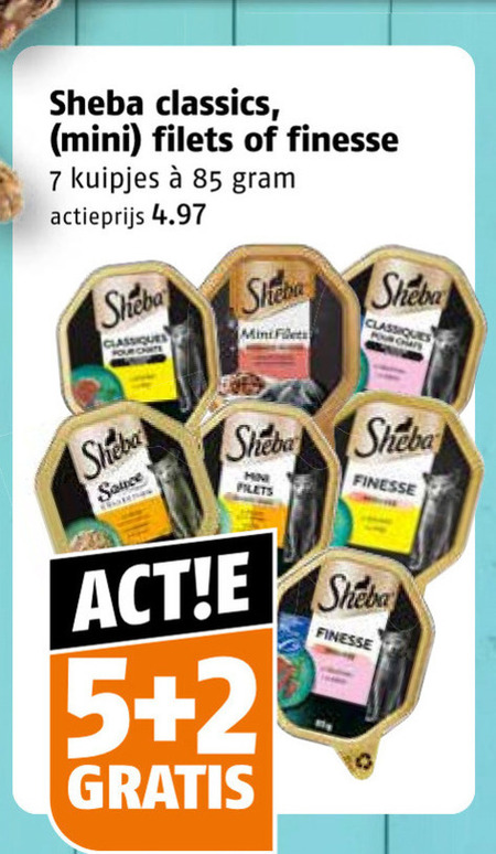 Sheba   kattenvoer folder aanbieding bij  Poiesz - details