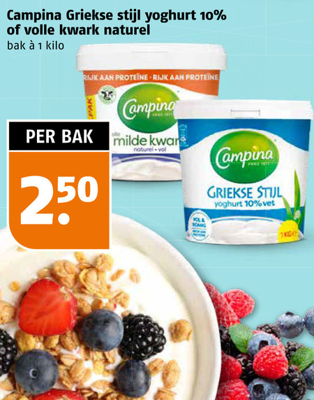 Campina   yoghurt folder aanbieding bij  Poiesz - details