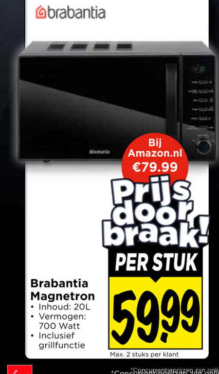 Brabantia   magnetron folder aanbieding bij  Vomar - details