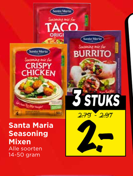 Santa Maria   maaltijdmix folder aanbieding bij  Vomar - details