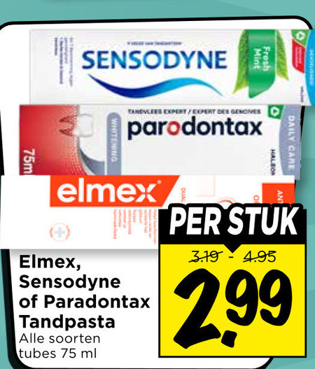 Elmex   tandpasta folder aanbieding bij  Vomar - details