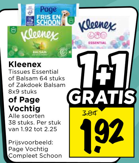 Kleenex   vochtig toiletpapier, zakdoek folder aanbieding bij  Vomar - details