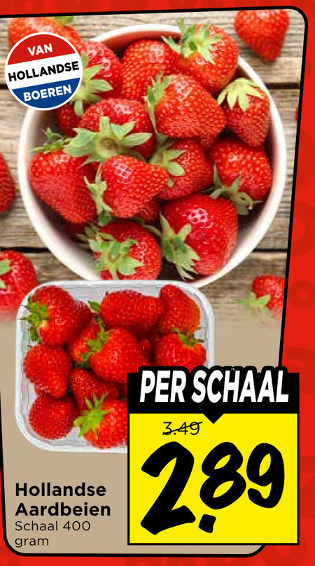 aardbeien 400 hollandse boeren schaal folder aanbieding bij Vomar