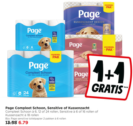 page toiletpapier 1 2 6 12 16 18 24 fsc kussenzacht design comfort schoon vleugje katoen rollen 3d wave textuur reinigt beter minder gebruiken sensitive bel verzorgend steunen fonds voordeel air pocket aloe vera extract comfortabel verzorgen pakken folder aanbieding bij Jumbo Page toiletpapier folder aanbieding bij Jumbo - details