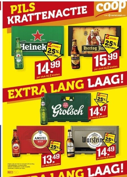 Grolsch   krat bier folder aanbieding bij  Coop - details