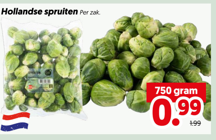 spruitjes 750 hollandse spruiten zak sprinten folder aanbieding bij Dekamarkt