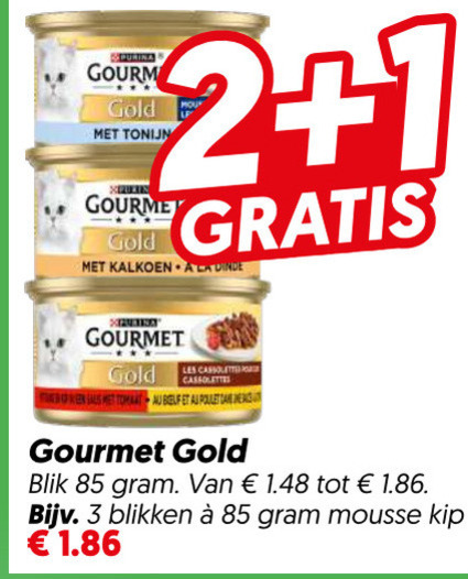 Gourmet   kattenvoer folder aanbieding bij  Dekamarkt - details