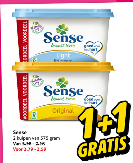 margarine 1 2 33 100 voordeel sense palmolive leven light minder vet hart original folder aanbieding bij Hoogvliet